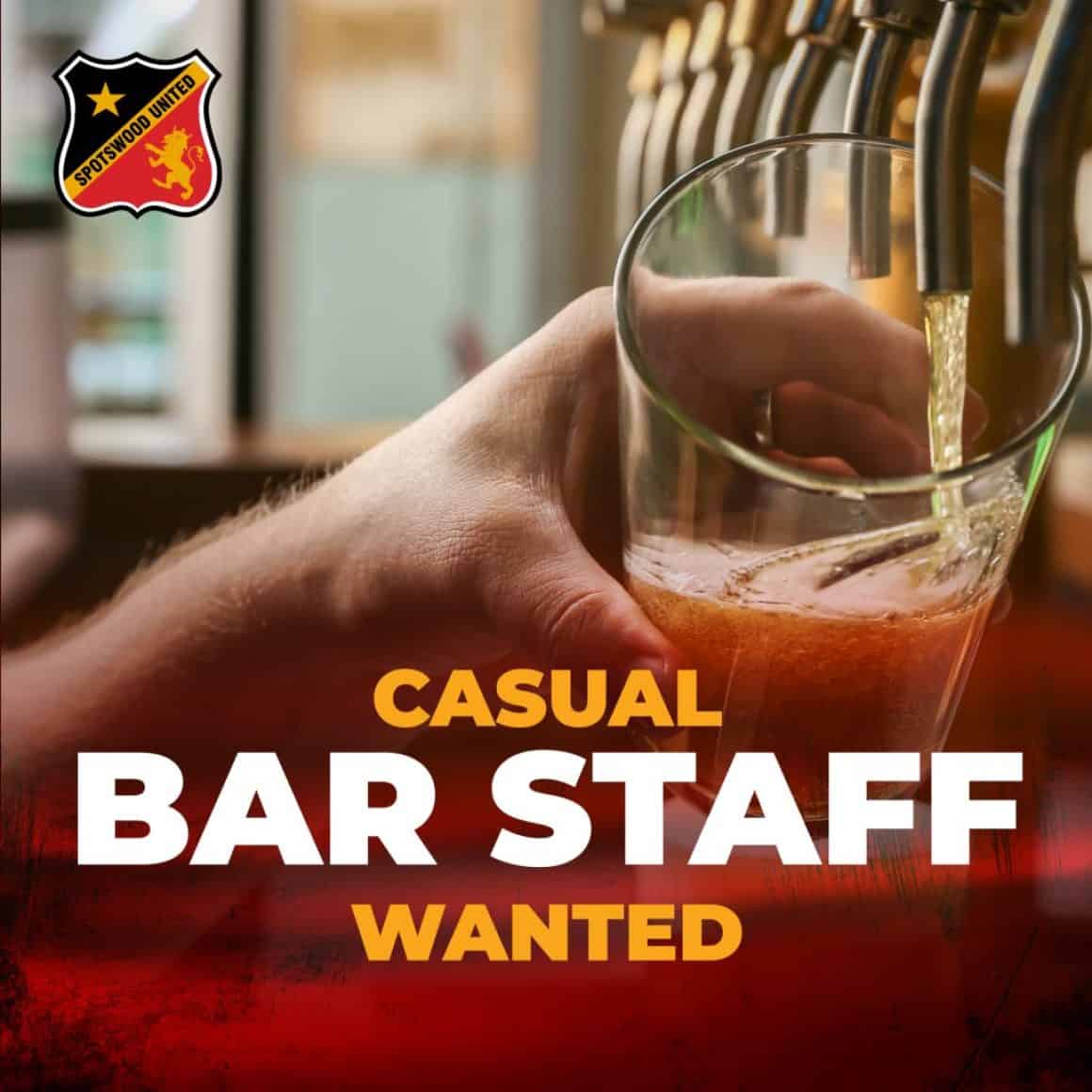 Casual bar staff Wanted